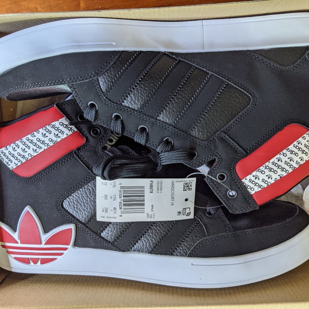 Adidas Men's Originals Hardcourt Hi Black NWT